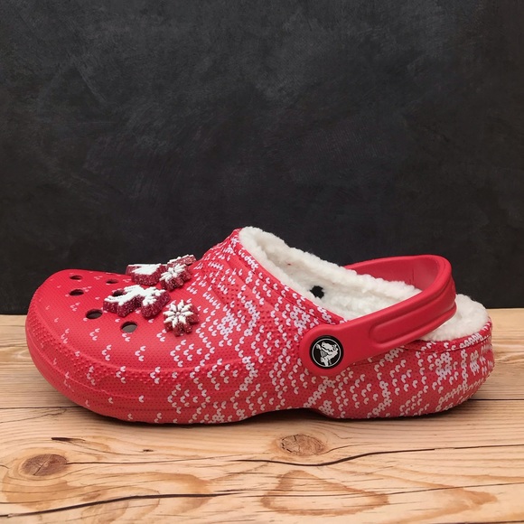 Crocs Classic Lined Holiday Charm Clog - Picture 3 of 16